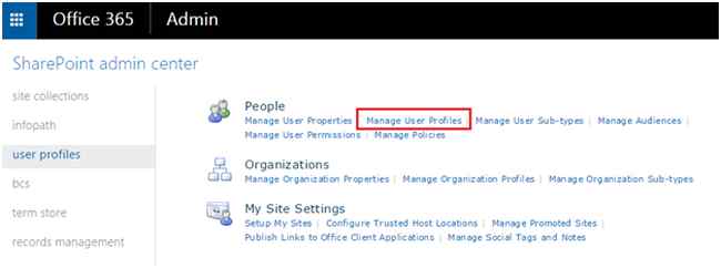 manage User profile